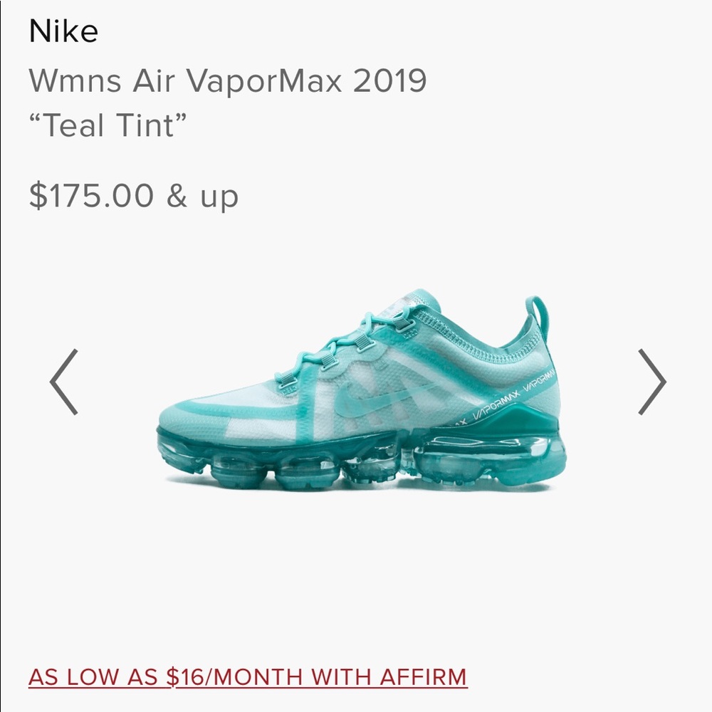 SOLD‼️‼️‼️Women’s Air Vapormax 2019 “Teal tint”. - Picture 8 of 11
